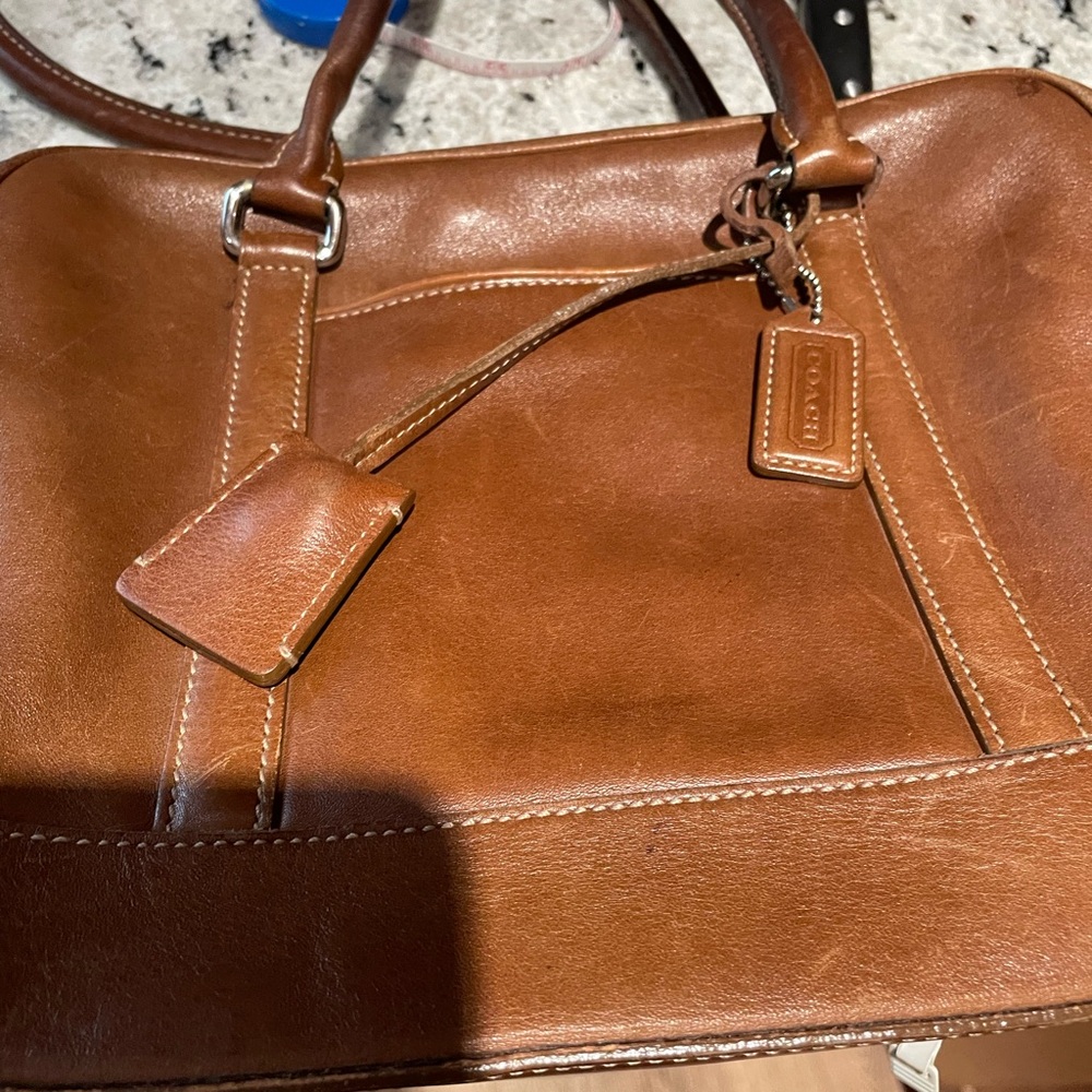 Coach .Brown Leather Handbag - Picture 2 of 16